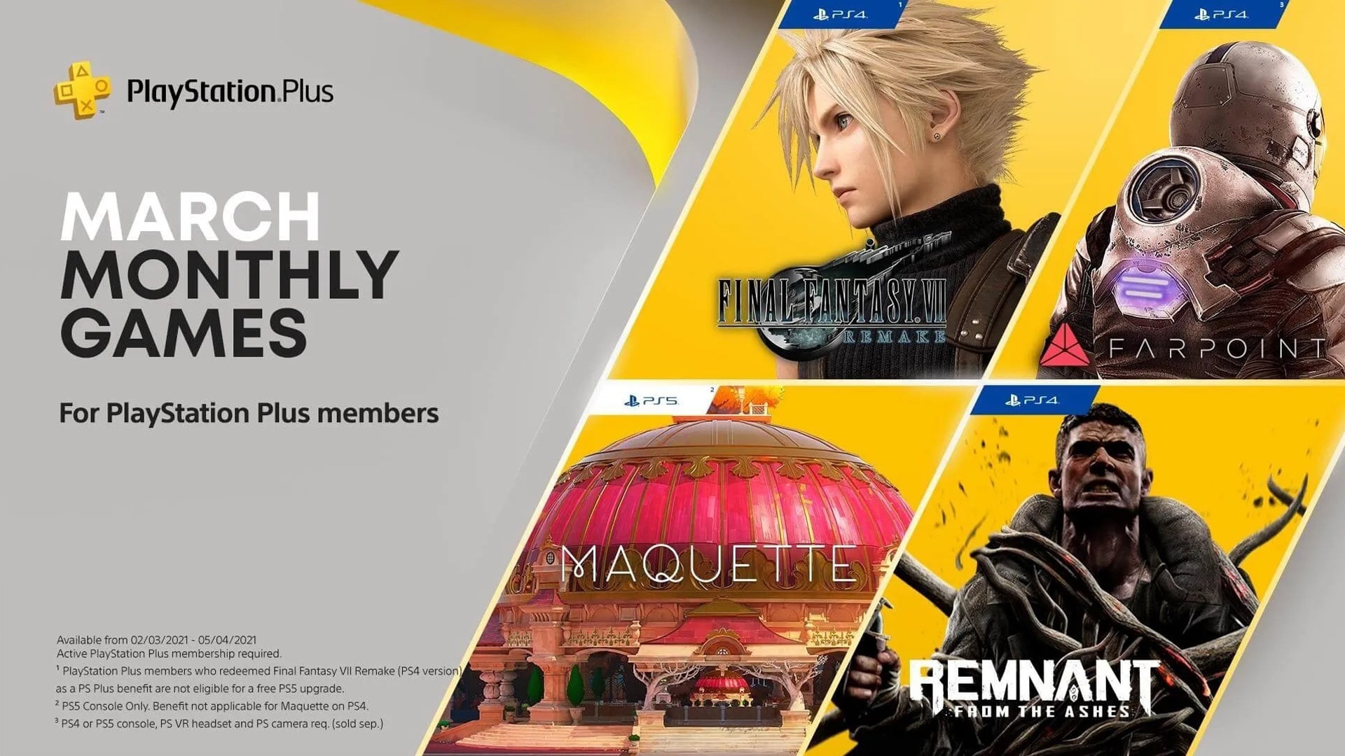 Final Fantasy 7 Remake on PS Plus