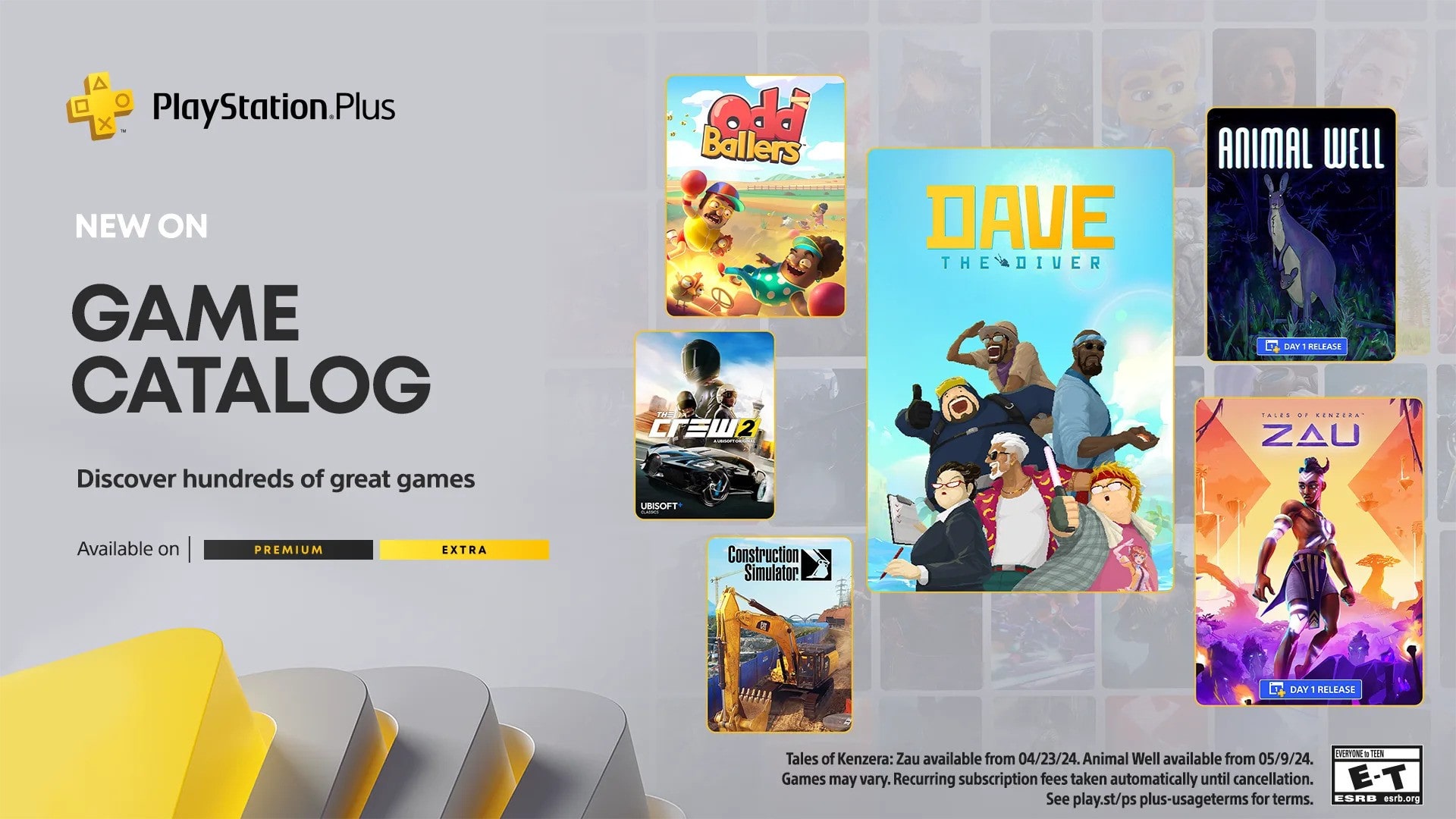 A diverse selection of classic games from the PS Plus Game Catalog for May 2024